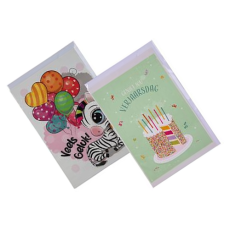 Afrikaans Birthday Greeting Card & Envelope - Girl